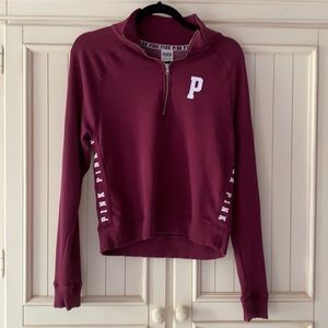 VS PINK Maroon 1/4 Zip